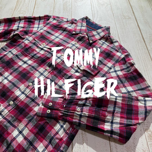 【Tommy Hilfiger】トミー ヒルフィガー ボタンダウン ネルシャツ 長袖チェックシャツ Custom Fit Sサイズ