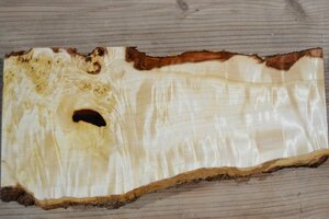 長33*幅10-15*厚1.5　トチ4の木材木工材,一枚板DIY銘木花台　　プレート栃
