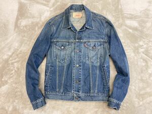 希少！美品 2000's 04年【EURO Levi's】リーバイス 70550-04 トルコ製 当時物 ユーズド加工 デニムトラッカージャケット ジージャン/M(EUR)