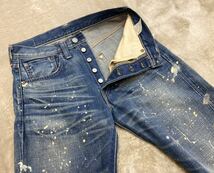 希少！初期日本製 極美品【LEVI'S VINTAGE CLOTHING】LVCリーバイス501XX 1947年「47501-0058」スプラッシュドウォーンイン W32(W31程度) _画像3