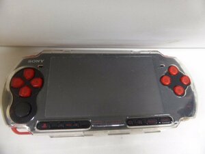 W8528R SONY PSP-3000 レッド/ブラック Playstation Portable 本体のみ ジャンク品*