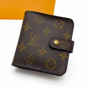 【極美品】LOUIS VUITTON ルイヴィトン モノグラム コンパクトジップ 二つ折り財布