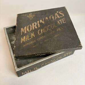 YM77 希少 戦前戦後 古い 森永チョコレート缶 MORINAGA’S MILK CHOCOLATE エンゼルマーク (検)大正 昭和レトロ 当時物 販促品 ブリキ 菓子の画像10