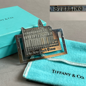 MS818 TIFFANY＆Co. ティファニー STERLING刻 ニューヨークタイムズ ブックマーカー 重量:約1.03g しおり 箱・専用袋あり