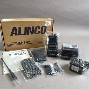 MS906 未使用 ALINCO アルインコ UHF FM TRANSCEIVER トランシーバー DJ-S47 430MHz 箱・取説・充電器・ACアダプタ (検)モノバンド 無線機の画像1