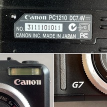 MS935 起動確認 Canon キャノン G7 PC1210 コンパクトデジタルカメラ ブラック ZOOM LENS 6x IS (検)デジカメ コンデジ 液晶 _画像10