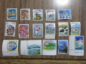  Heisei era 4 year ~6 year. Furusato Stamp . the first day full month seal 16 kind 16 sheets 