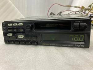 【動作確認済】　SANYO FT-X2　カセットデッキ　サンヨー　カーステ　テープデッキ　カセットテープ　旧車