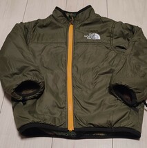 ノースフェイス THE NORTH FACE キッズウェア リバーシブル110cm 迷彩/カーキー系 中古品 訳あり品_画像3