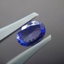 天然タンザナイト【ゾイサイト】ルース　約1.06ct　オーバル　GRJソーティング　宝石　ジュエリー　石合わせ　CS-052_画像2