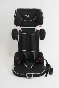 軽量コンパクトチャイルドシート ジュニアシート　日本育児トラベルベスト Travel Vest EC Fix ブラック(ISOFIX対応)