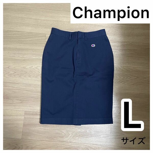 Champion スカート 膝丈 Lサイズ　レディース　チャンピオン　カジュアル　スポーツ　ネイビー　ゴルフ