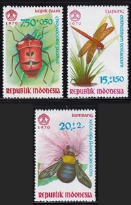id175 インドネシア 1970 昆虫 B223-5