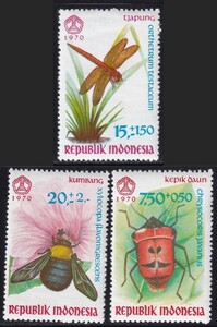 id239 インドネシア 1970 昆虫 B223-5