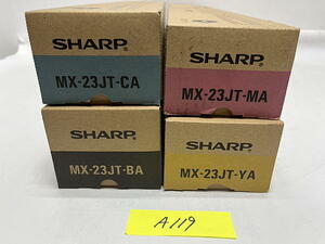 A-119【新品・ラベル跡あり】シャープ　SHARP　トナーカートリッジ　MX-23JT　BA/CA/MA/YA　ブラック/シアン/マゼンタ/イエロー　4色　純正