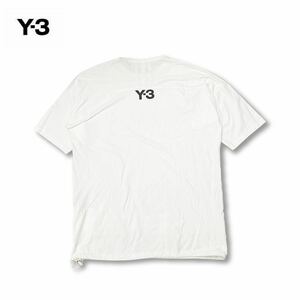 【美品】Y3 Logo Oversized Tshirts Yohji Yamamoto Adidas Tシャツ 半袖 ホワイト Y-3 ワイスリー S 白 ヨウジヤマモト アディダス 