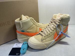 the 10 NIKE × OFF-WHITE BLAZER オフホワイト 国内正規 ALL HALLOW'S EVA US9.5 USED AA3832-700