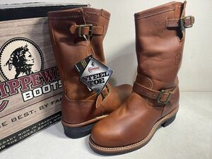 CHIPPEWA チペワ 91066 スチールトゥ エンジニアブーツ 11INCH STEEL TOE ENGINEER BOOTS TAN RENEGADE 黒タグ US9 E 未使用 USA製