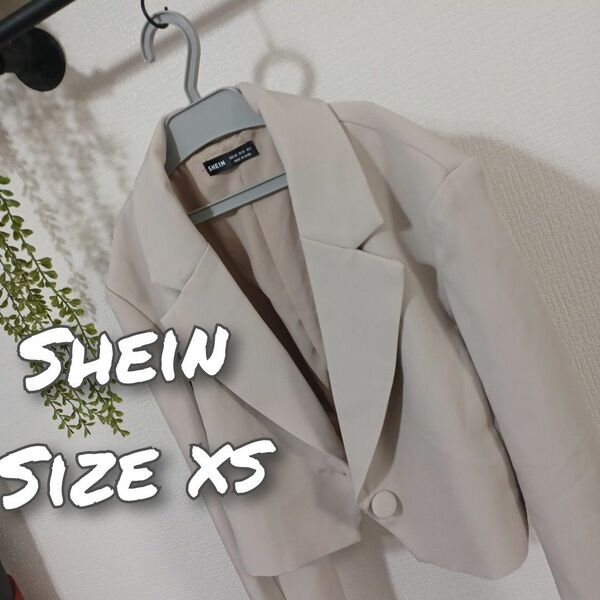 shein １つ釦　 テーラード ジャケット　ショートジャケット