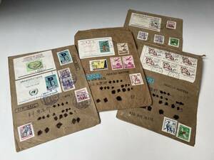 Y5☆★ 韓国切手 エンタイア 4点 使用済 消印付 まとめ売り エンタイヤ 古い切手 KOREA