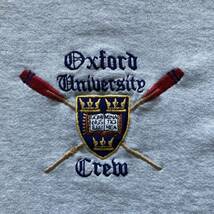90s OXFORD UNIVERSITY オックスフォード大学 カレッジロゴ刺繍 スウェット トレーナー L_画像8