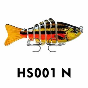 HS001-N【各種バラ売り】10 センチメートルクラシックルアー餌プラスチックハードベイト 15.5 グラムマルチセグメント魚のルアー