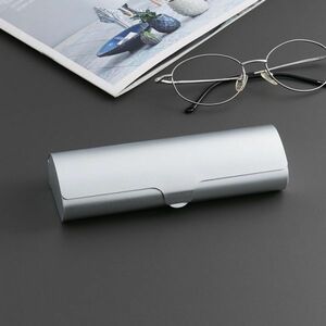 Z0010 silver Father's day Mother's Day glasses case glasses case storage aluminium alloy enduring pressure protection glasses case light weight compact men's lady's 