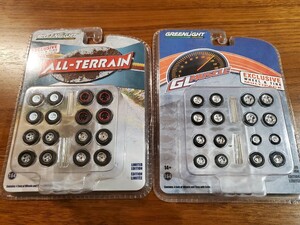 GREENLIGHT タイヤ セット 1/64 GL Muscle Wheel & Tire Pack-16Wheels,16 EXCLUSIVE ALL TERRAIN グリーンライト ホイール