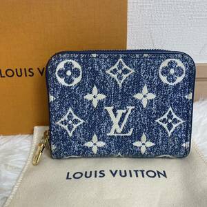 1円 新品同様 LOUISVUITTON ルイヴィトン　デニム　ジッピーコインパース　コインパース　RFID確認済み