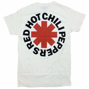 海外正規オフィシャル Red Hot Chili Peppers Tri Color Logo レッド・ホット・チリ・ペッパーズ ロゴ Tシャツ 白 ロックT バンドT/S