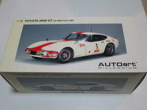 1円スタート【希少】AUTOart オートアート 1/18 TOYOTA トヨタ 2000GT 24h 富士 1967 #1