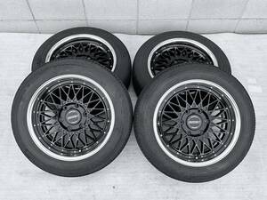 ★送料込★CRS ESSEX ENCM タイヤ ホイール ブラック 17×8J 6穴 139.7 +35 215/60R17 18年製 ハイエース 200 エセックス 黒 5881