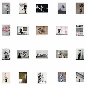 【ステッカー】全67枚・バンクシー banksy ストリート・アート ネズミ 風船と少女（送料無料！)の画像3