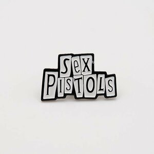 【ピンバッジ】SEX PISTOLS セックス ピストルズ ロゴ パンク ロック デニム・革ジャン・ジーンズに相性抜群！古着・洋服のリメイクに！