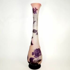 【6559】西洋美術 ガレ美術館鑑定書付（本物保証） 最大級 高さ約80㎝ エミールガレ 花瓶（初品・買取品）の画像3