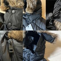 未使用・本物保証☆ MONCLER CLUNY クルーニー コヨーテファー ダウンジャケット TG4 ブラック色 XLサイズ_画像8