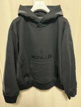 新品・本物保証☆MONCLER HoodieSweater パーカー Mサイズ ブラック色 黒色 定価9万円 レディースモデル_画像10