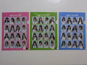 未使用★3種★AKB48★西武ドームコンサート2011「チームA」「チームK」「チームB」★クリアファイル