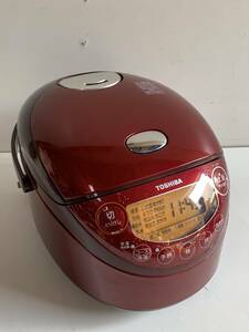 ④u522◆TOSHIBA 東芝◆炊飯器 IH ジャー炊飯器 RC-6XM グランレッド/赤 3.5合炊き 2020年製 家電製品 白米 パン 温泉卵 動作品