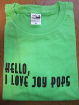 JOY-POPS Tシャツ(XL) グリーン HELLO,I LOVE JOY POPS ストリート・スライダーズ The Street Sliders 村越弘明 HARRY ハリー 未使用品_画像1