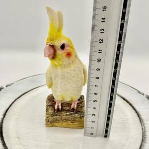 新品未使用 オカメインコの置き物 リアルな毛並み ルチノー ②