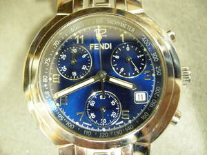 【中古品】フェンディ/FENDI腕時計 クロノグラフ クオーツ スイス製 アナログ表示 ※一部不動