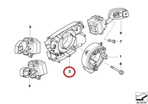 BMW(ビーエムダブリュー) ステアリング舵角センサー 純正品 新品 5シリーズ E60 E61 6シリーズE63 E64 61319136898 ※要コーディング