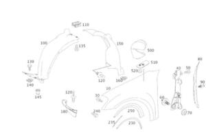 Mercedes-Benz( Mercedes Benz )F fender LH( genuine products * new goods )ML Class original number :164881010164