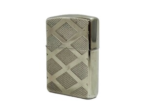 ZIPPO/ジッポー オイルライター アーマー 格子柄 シルバーカラー 喫煙具 コレクション (46880h1)