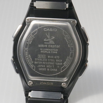 カシオ Casio Wave Ceptor WVA-470 電波ソーラー ブラックモデル【動作品】_画像6