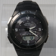 カシオ Casio Wave Ceptor WVA-470 電波ソーラー ブラックモデル【動作品】_画像1