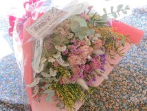 ☆ドライフラワー＊薔薇 ミモザの花束＊感謝sale１円～☆_画像4