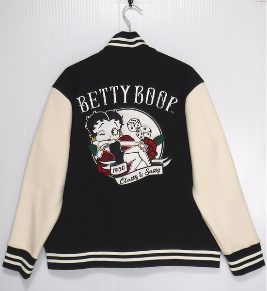 即決■★BETTY BOOP★■ベティーブープ/フリーススタジャン:SIZE=L