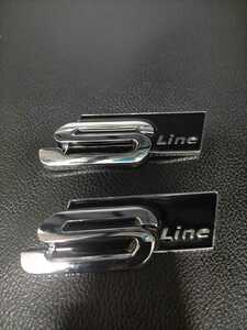 ２枚セット　黒　AUDI　アウディ　S-Line slineエンブレム　送料無料